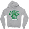 never underesmate irish queen Zipper Hoodie