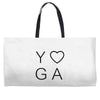 yoga heart Weekender Totes