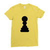 Chess King and Pawn Ladies Fitted T-Shirt