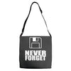 never forget 3.5 floppies Adjustable Strap Totes