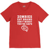 Zombies Eat Brains Dont Worry You Are Safe V-Neck Tee