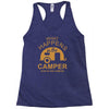 what happens in camper stays Racerback Tank