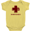 i'm with player 2 video game gamer computer geek nerd funny tee shirt Baby Onesie