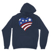disstressed america flag heart Unisex Hoodie