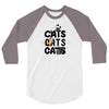 cats cats cats 3/4 Sleeve Shirt