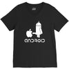 android robot spoof V-Neck Tee