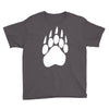 large bear paw print crew neck long sleeve Youth Tee