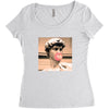 Michelangelo David Bubble Gum Women's Triblend Scoop T-shirt