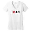 i love house music t shirt edm club wear rave electro party progressiv Women's V-Neck T-Shirt