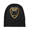 protected by boxer security Baby Beanies