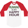 running is my happy hour 3/4 Sleeve Shirt