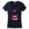 angry zombie Women's V-Neck T-Shirt