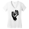 screaming hand werewolf Women's V-Neck T-Shirt