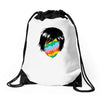 lovely face Drawstring Bags
