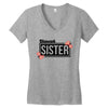 blessed sister with flower Women's V-Neck T-Shirt