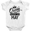 Queens Are Born In May Baby Onesie