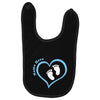 Baby Boy with Heart Any Name Customized Baby Bibs