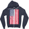 t-rex vintage american flag Zipper Hoodie
