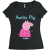 peppa pig auntie pig Women's Triblend Scoop T-shirt