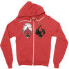 ice and fire Zipper Hoodie