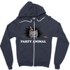 party animal Zipper Hoodie