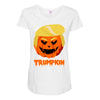 trumpkin funny donald trump pumpkin Maternity Scoop Neck T-shirt
