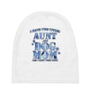 i have two tıtles aunt and dogmom an i rock them both flowers Baby Beanies