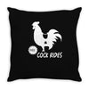 cock rides funny Throw Pillow