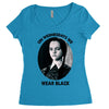 on wednesdays we wear black Women's Triblend Scoop T-shirt