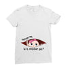 October Peeking Out Baby Girl Ladies Fitted T-Shirt