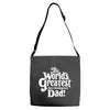 the world's greatest non biological dad Adjustable Strap Totes