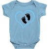 Baby Boy with Heart Any Name Customized Baby Bodysuit