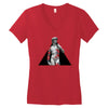 david with rose tattoo Women's V-Neck T-Shirt