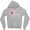 i love cats it's people who annoy me Zipper Hoodie