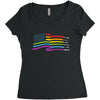 lightsaber rainbow Women's Triblend Scoop T-shirt