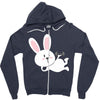 gym rabbit Zipper Hoodie