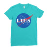 lies nasa logo Ladies Fitted T-Shirt