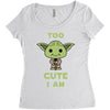 too cute i am Women's Triblend Scoop T-shirt