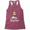 merry cristmas reindeer Racerback Tank