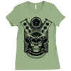samurai skull Ladies Fitted T-Shirt