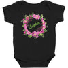 Floral Baby Name Baby Bodysuit