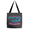 I Love Someone with Thyroid Cancer to The Moon and Back to Infinity Tote Bags