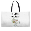 i love when my wife lets me buy another bike Weekender Totes