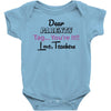 Dear Parents Tag You're It Love Teachers Women's Baby Bodysuit