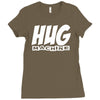 hug machine funny joke Ladies Fitted T-Shirt