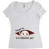 September Peeking Out Baby Boy Women's Triblend Scoop T-shirt