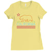 neon sign california republic flag bear Ladies Fitted T-Shirt