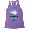 grumpa saurus rex Racerback Tank