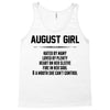August Girl Hated By Many Tank Top