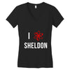 i heart sheldon Women's V-Neck T-Shirt